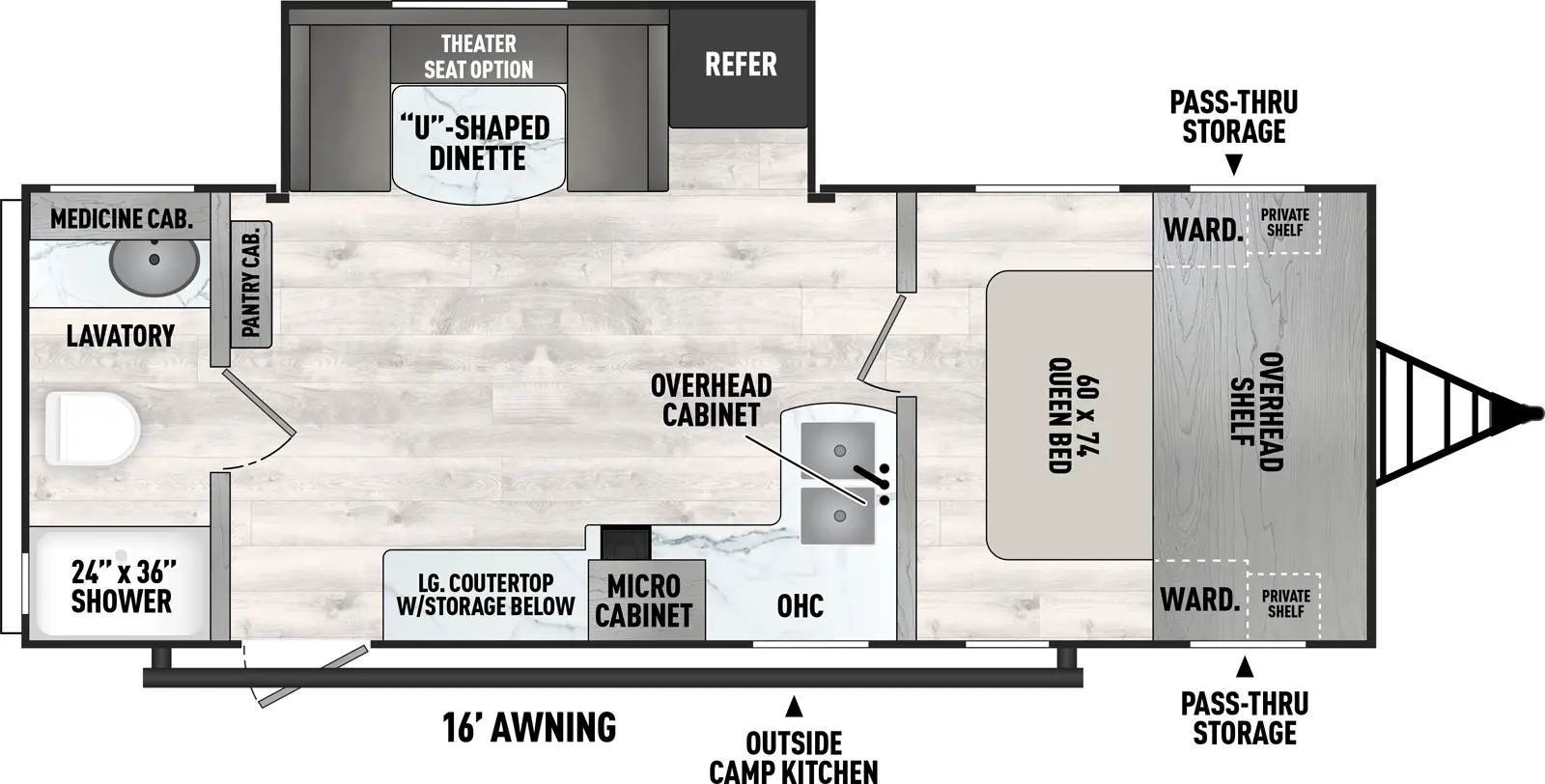 Viking Travel Trailers 251RBS Floorplan